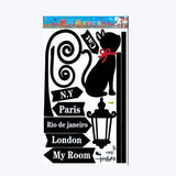 SYGA Beautiful Cat Direction Decals Design Wall Stickers