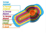 SYGA 6 Pcs Measuring Baking Spoons Cups Kitchen Tools Teaspoon Rainbow Colors Utensil