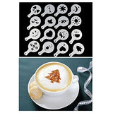 SYGA 16pcs Creative Nice Coffee Stencil Coffee Template Strew Spray Art Stencils