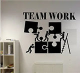 Syga 'Team Work' PVC Vinyl Wall Sticker (Black)