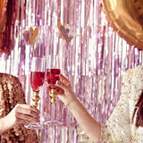 SYGA 1 Pieces 2x1 Meter Metallic Decoration Curtain Foil for Party Celebrations- Light Purple