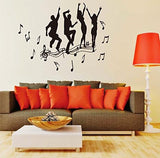 Syga Black Dance Music Notes Wall Stickers J_MYOF