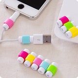 SYGA Charger Cable Saver Protector for Mobile Laptop Macbook Charge Cable Saver and Fixer(2 Pcs, Assorted Colors)