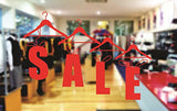 SYGA Hanger Sale Leatters Clothing Store Clothes Shop Wall Decorative Wall Stickers