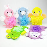 SYGA Bunny Face Cartoon Bathing Gloves Children Cartoon Bath Towel Baby Bath Gloves(Pink)