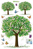 SYGA Set of Green Beautiful Trees Wall Stickers Wall Decals 894