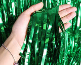 SYGA 1 Pieces 2x1 Meter Metallic Decoration Curtain Foil for Party Celebrations- Green