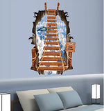 SYGA 3D Ladder Sky Plane Wall Stickers
