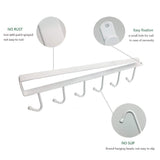 SYGA 2 Pieces Wall Hanger 6 Pin Nail Free Rack