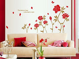 Syga Red Flowers Decal Design Wall Stickers A_SFSA