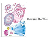 SYGA Cindrella Princess Wall Stickers (Multicolour)