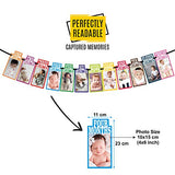 SYGA 1 to 12 Month Rainbow Baby and Couple Banner with Front Side Photo Space & Sweet Memory Writing Space Back Side of Banner