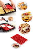 SYGA Silicone Baking Round & Square Waffles Mould Muffin Pans Baking Moulds