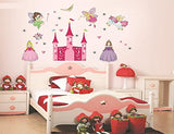SYGA New Angel Castle Princess Fairy Art Wall Stickers for Kids Room