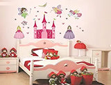 SYGA New Angel Castle Princess Fairy Art Wall Stickers for Kids Room