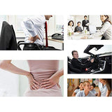 SYGA Memory Foam Breathable Healthcare Lumbar Cushion Back Waist Support Travel Pillow Car Seat Home Office Pillows Relieve Pain(White)
