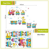 Syga Cartoon animals train wall stickers X_SSYH