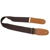 SYGA Guitar Strap for Acoustic, Electric and Bass Guitars with Genuine Leather Ends(Brown)