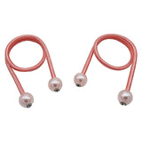SYGA 2Pcs Curtain Tiebacks 46cm Curtain Clip Rope Holdbacks Classy Decorative Pearl Holder Buckles for Home Hotel Window Draperies Rope Ties Office Living Bedroom Decoration- Pack of 2, Pink