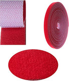 SYGA Reusable Cable Straps Cable Ties Hook & Loop Nylon Fastening Tape Wire Organizer, Interlocking Fastening Cable Binder Tie for Apparel, Home Textile, Industrial Use and More- 10m x 15mm, Red