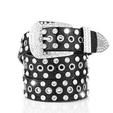 SYGA Women's PU Leather Belt Round Buckle Eyelet Waist Belt (Pack of 1)
