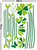 SYGA PVC Vinyl Wall Stickers for Living Room Self Adhesive Stickers, Green Hearty Flowers