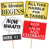 SYGA Graduation Party Photo Booth Props Craft Item, Multi Color (Set of 23)