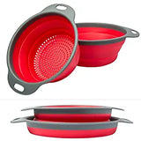 SYGA Set of 2 Vegetable Fruit Washer Strainer_Red