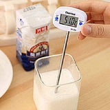 SYGA Digital BBQ Food Thermometer Instant Read Meat Candy Cooking Food Thermometer 180 Degree Rotatable Large Screen Long Probe for Kitchen Grill Meat Milk Yogurt Temperature - White