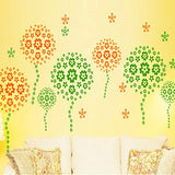 SYGA Bedroom Living Room Flower Wall Sticker Brown