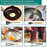 Syga Silicone Kitchen Spoon Utensil Set, 11 Piece (Grey)