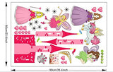 SYGA New Angel Castle Princess Fairy Art Wall Stickers for Kids Room