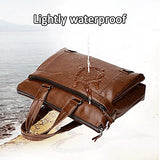 SYGA Mens Messenger Bag Waterproof Leather Computer Laptop Bag Vintage Briefcase Business Satchel Shoulder Bag Luxury Look Gift for Men and Women