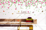Syga Beautiful Pink Flower Decals Design Wall Stickers A_FSHU_A