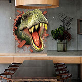 SYGA PVC Vinyl Wall Stickers for Living Room Self Adhesive Stickers (3D Scary Dinosaur) - Green