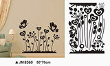 Syga Butterfly with Flower Wall Stickers J_EGOU