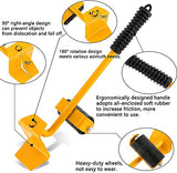 SYGA Furniture Lifter Mover Tool Set, Furniture Moving Slider Tools, Furniture Moving Roller Wheel Set for Fridge Sofa, 5Pcs - Yellow