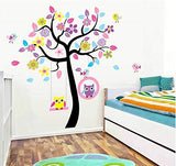 SYGA Colorful Owl Tree PVC Vinyl Wall Sticker