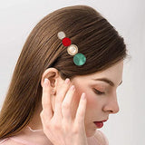 SYGA 4pcs Hair Clip For Girl Alligator Teeth Hair Accessory Artificial Macaron Pearl Hair Barrettes Hairpins, Hair Clips Styling Accessories for Women Ladies Girls - Blue Green