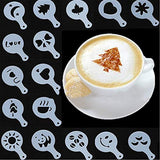 SYGA 16pcs Creative Nice Coffee Stencil Coffee Template Strew Spray Art Stencils