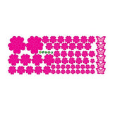 SYGA Bedroom Living Room Flower Wall Sticker Dark Pink