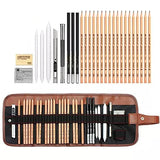 SYGA 29 PCS Artist Pencil Set with Sketch Pencils Charcoal Pencils Graphite Pencil in Canvas Bag