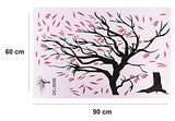 SYGA Pink Leaves Tree PVC Vinyl Wall Sticker