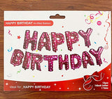 SYGA 16 inch Happy Birthday foil Balloon Set Party decorantion Pink Heart Aluminum Letter