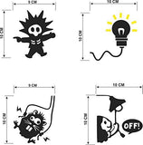 SYGA Set of 4 Switch Board Wall Sticker Modern Art Stickers