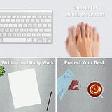 SYGA Desk Pad Protector Waterproof PU Desk Mat Blotters on Desktop Laptop Computer Gaming Keyboard Mouse Pad Non-Slip Desk Writing Mat Cover for Office & Home, White & Silver - 60x30 cm