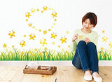 Syga Grass Flowers with Butterfly Wall Stickers A_MYSS