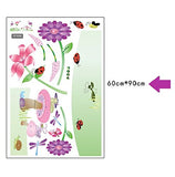 Syga Butterfly Flowers Wall stickes D_HUFO