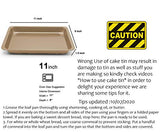 SYGA 11 inch Rectangular Carbon Steel Non-Stick bakeware Cake and Cookies Baking Oven use Plate (Champagne Gold)