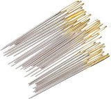 SYGA Large-Eye Needles Stainless Steel Yarn Knitting Weaving Stringing Sewing Needles Darning Needle Crafting Crochet Projects - 15 Pieces, Gold and Silver